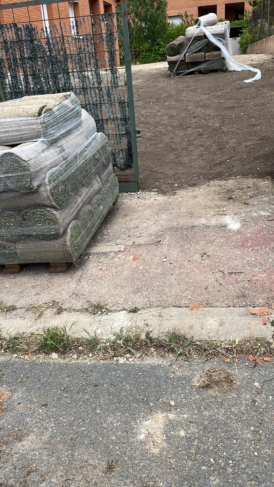 instalacion de tepes y preparación del terreno